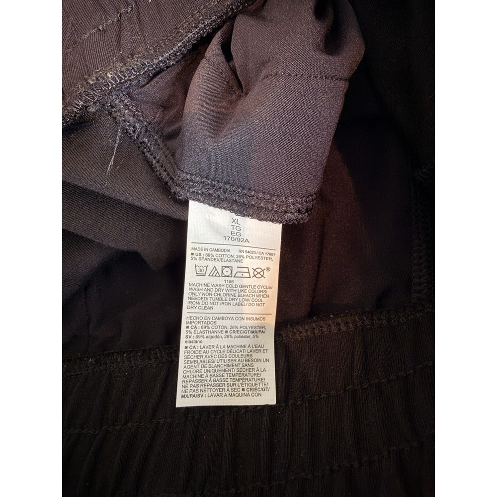 Old Navy Active Dynamic Fleece Wide Leg Pants High Rise Black Size XL Pockets - Picture 6 of 7
